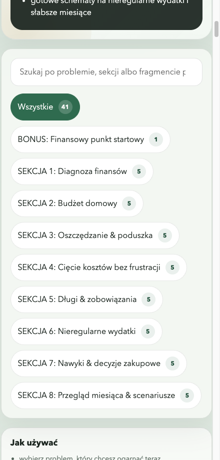 Komendy do finansów na telefonie